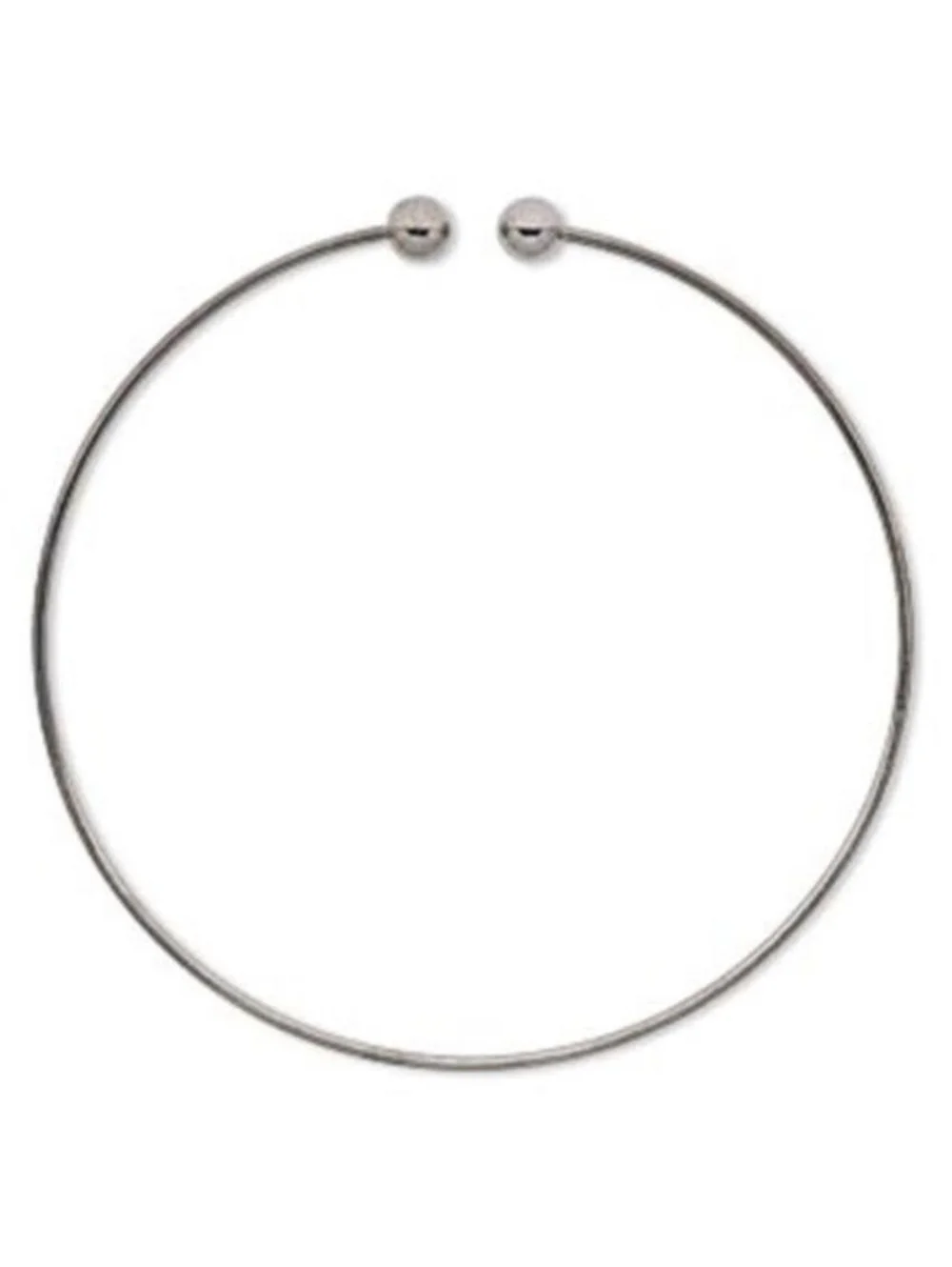 Gunmetal Black 73mm Round Ball Beading Bangle Blank Bracelet Finding